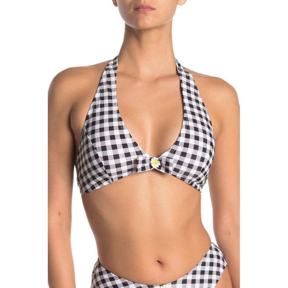 Betsey Johnson Gingham Bikini with Daisy Detail